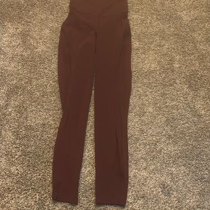 Lululemon Burgendy Wunder Train High Rise Legging